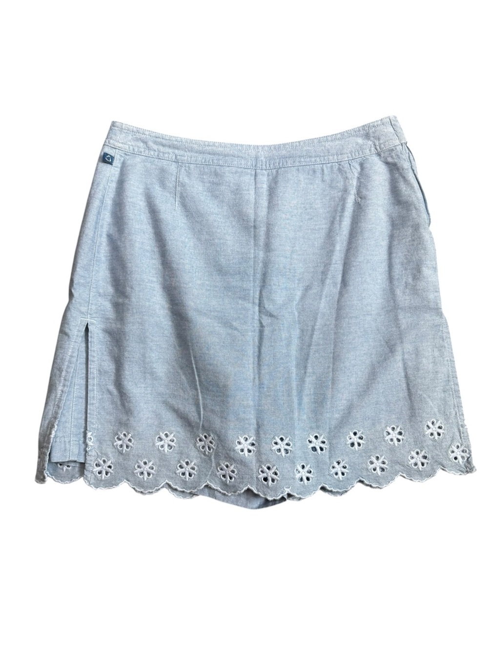 Vintage Liz Claiborne Chambray Eyelet Skort Sz 10